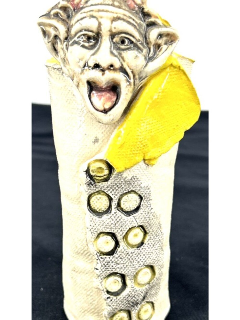 Gargoyle Vase Monster Breaking Out of A Vase Art Pottery Hand Made 6"